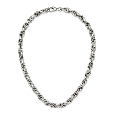 Men's Chisel Stainless Steel 24in Oval Link Chain – view 5
