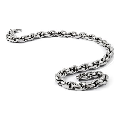 Men's Chisel Stainless Steel 24in Oval Link Chain – view 8