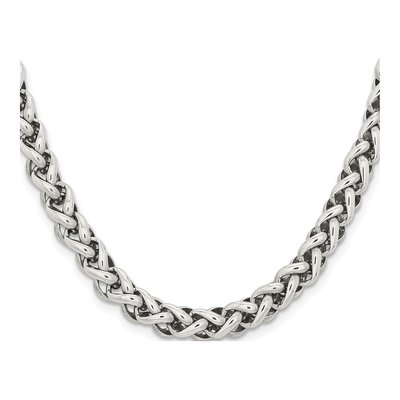 Men's Stainless Steel 6mm Wheat Cable Chain – view 3
