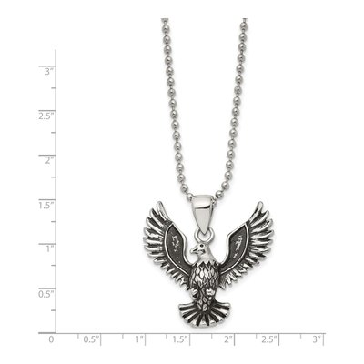 Stainless Steel Eagle Pendant Necklace – view 4