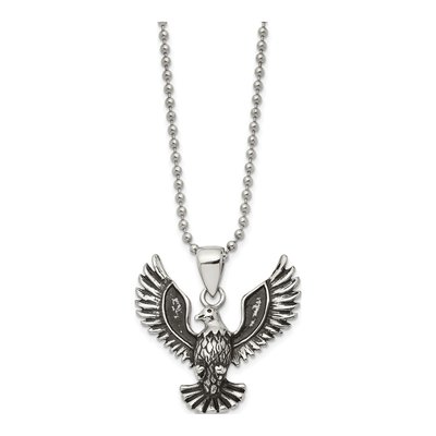 Stainless Steel Eagle Pendant Necklace