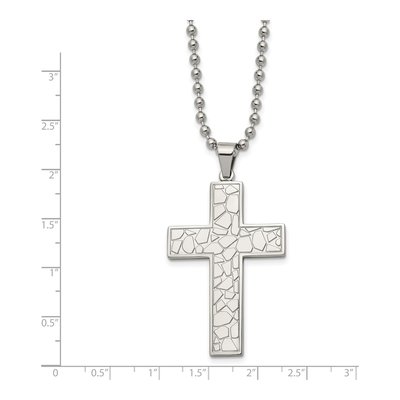 Stainless Steel Cross Pendant Necklace – view 4