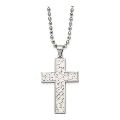 Stainless Steel Cross Pendant Necklace