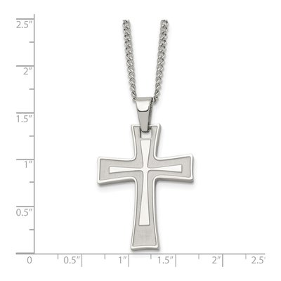 Stainless Steel Cross Pendant Necklace – view 6