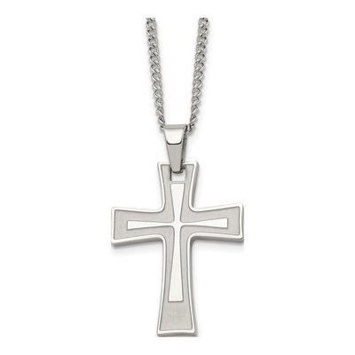 Stainless Steel Cross Pendant Necklace