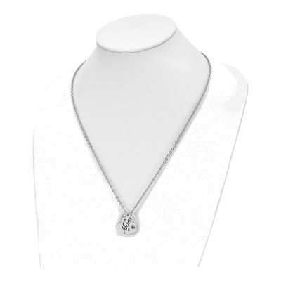 Stainless Steel Enamel Mom Heart Pendant Necklace – view 5