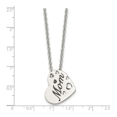 Stainless Steel Enamel Mom Heart Pendant Necklace – view 6