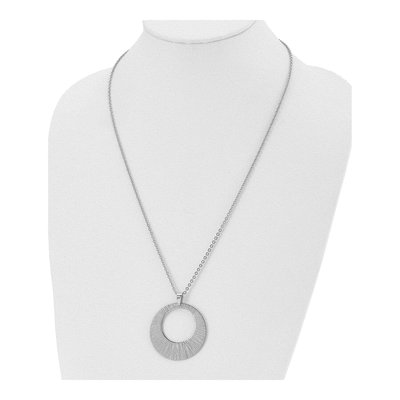 Chisel Stainless Steel Circle Pendant Necklace, 24 in – view 6