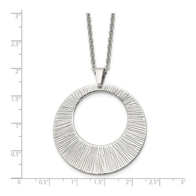 Chisel Stainless Steel Circle Pendant Necklace, 24 in – view 7