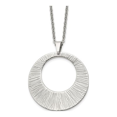 Stainless Steel Circle Pendant Necklace