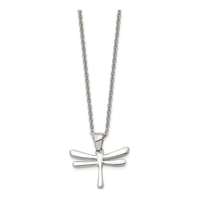 Stainless Steel Dragonfly Pendant Necklace – view 4