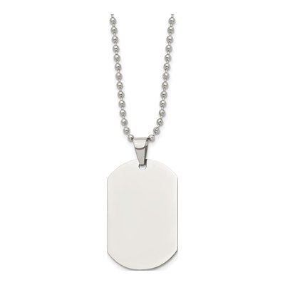 Stainless Steel Dog Tag Pendant Necklace – view 4