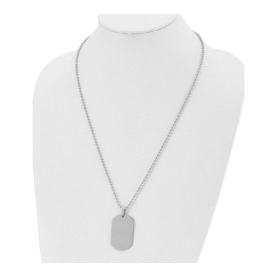Stainless Steel Dog Tag Pendant Necklace – view 5