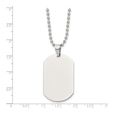 Stainless Steel Dog Tag Pendant Necklace – view 6