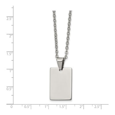 Stainless Steel Dog Tag Pendant Necklace – view 4