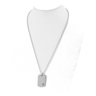 Stainless Steel Medical ID Dog Tag Necklace – view 5