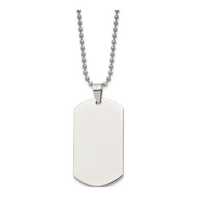 Stainless Steel Dog Tag Pendant Necklace – view 4