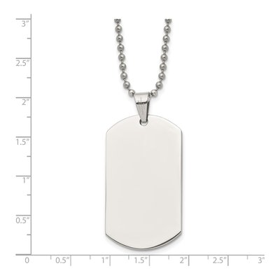 Stainless Steel Dog Tag Pendant Necklace – view 6