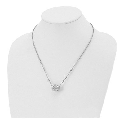 Stainless Steel CZ Pendant Necklace – view 5