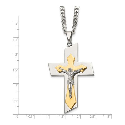 Stainless Steel Crucifix Pendant Necklace – view 6