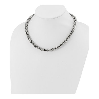 Stainless Steel 7mm Byzantine Chain – view 4