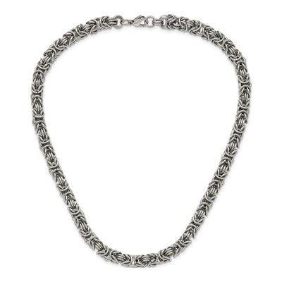 Stainless Steel 7mm Byzantine Chain – view 5