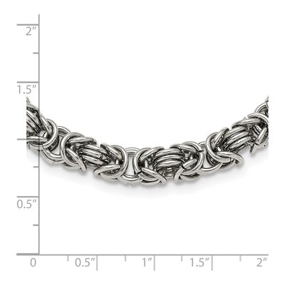 Stainless Steel 7mm Byzantine Chain – view 6