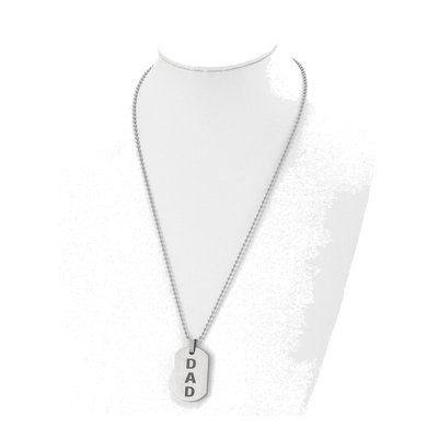 Stainless Steel DAD Dog Tag Pendant Necklace – view 5