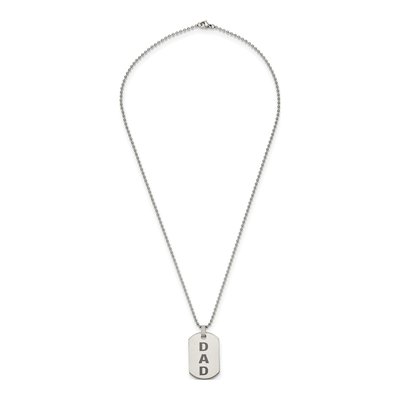 Stainless Steel DAD Dog Tag Pendant Necklace – view 7