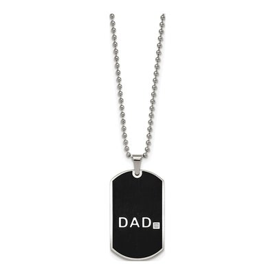 Men's Chisel Stainless Steel Black IP Dog Tag Set – view 6