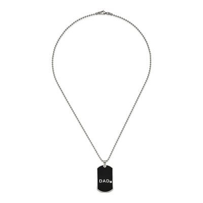 Men's Chisel Stainless Steel Black IP Dog Tag Set – view 7