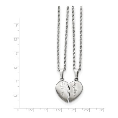 Mother Daughter Heart Necklace Set – view 4