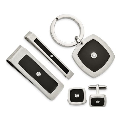 Men's Chisel Stainless Steel Boxed Accessory Set