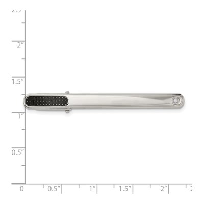 Men's Chisel Stainless Steel Diamond Tie Bar – view 6