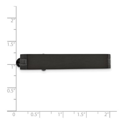 Men's Black IP Stainless Steel Tie Bar – view 6