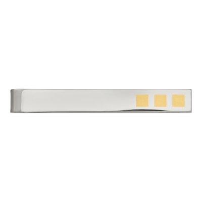 Men's Stainless Steel Yellow IP Tie Bar
