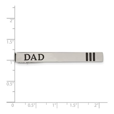 Stainless Steel Enameled Dad Tie Bar – view 6
