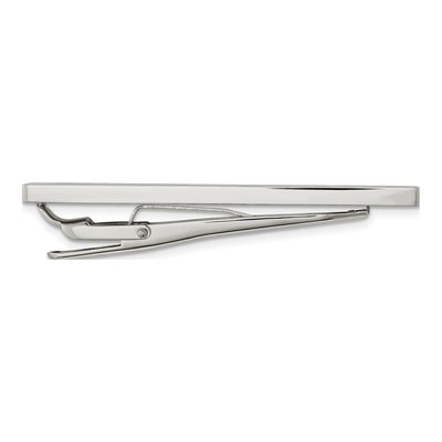 Men's Stainless Steel Black Rubber Tie Bar – view 4