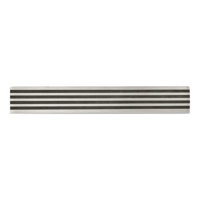 Men's Stainless Steel Black Rubber Tie Bar
