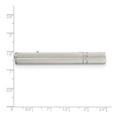Men's Stainless Steel CZ Tie Bar – view 4