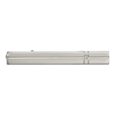 Men's Stainless Steel CZ Tie Bar