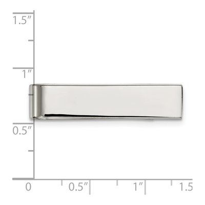 Stainless Steel Polished Tie Bar/Money Clip – view 4
