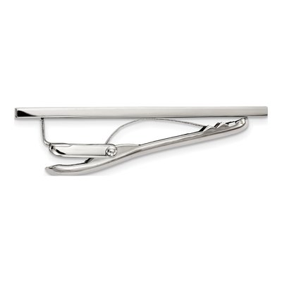 Men's Polished Stainless Steel Tie Bar – view 3