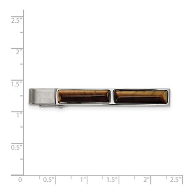 Stainless Steel Tiger's Eye Tie Bar – view 4