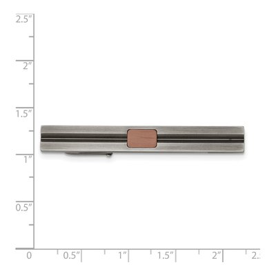 Men's Chisel Stainless Steel Antiqued Tie Bar – view 4
