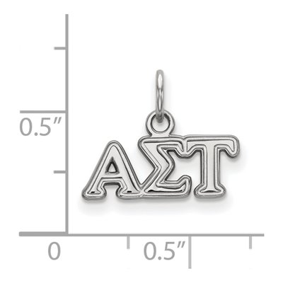 Alpha Sigma Tau Sterling Silver Extra Small Pendant – view 2