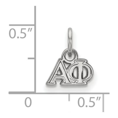 Alpha Phi Sterling Silver Extra Small Greek Letters Pendant – view 2
