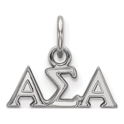 Alpha Sigma Alpha Sterling Silver Extra Small Sorority Pendant