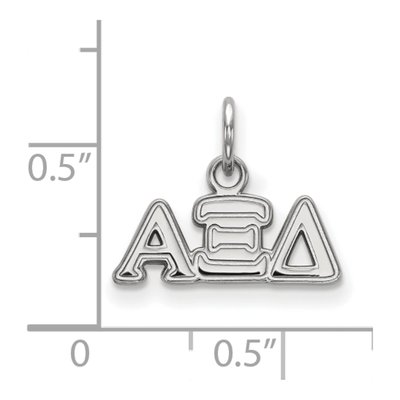 Alpha Xi Delta Sterling Silver Extra Small Greek Letters Pendant – view 2