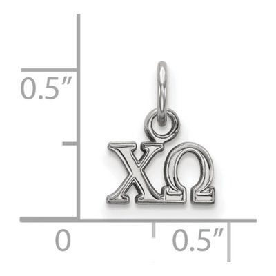 Chi Omega Sterling Silver Extra Small Sorority Pendant – view 2
